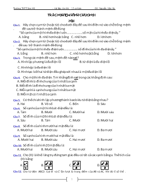 Trắc nghiệm Hình chương 1